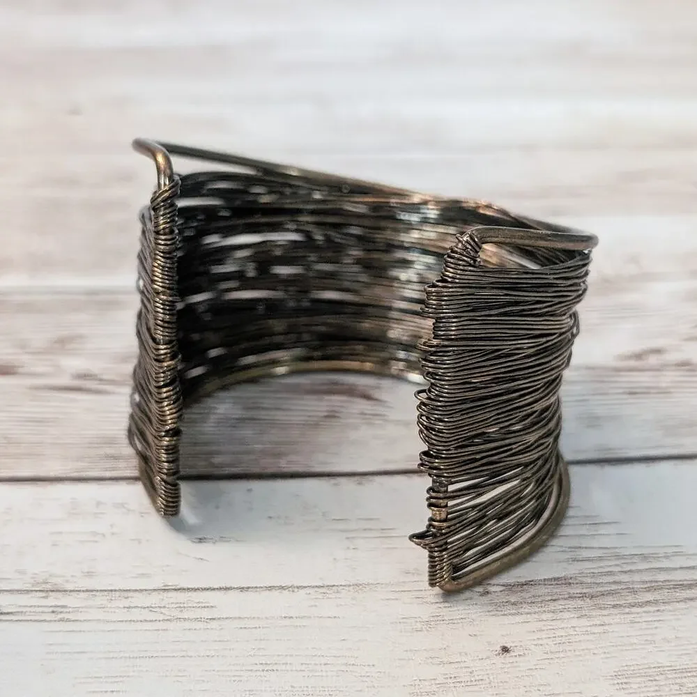 Vintage Cuff Bracelet Brassy Tone - Some Bending